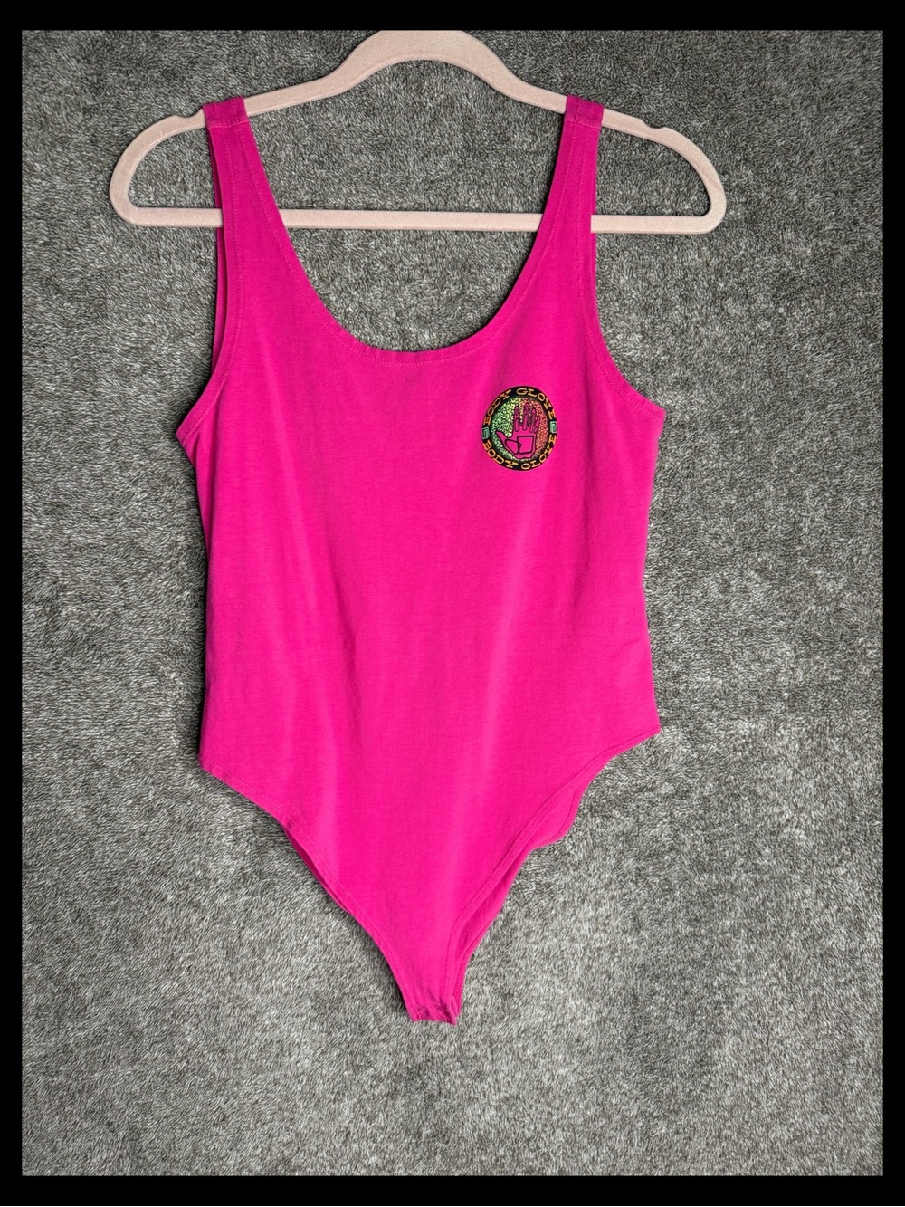 Body Glove Hot Pink Scoop Neck One-Piece Bodysuit